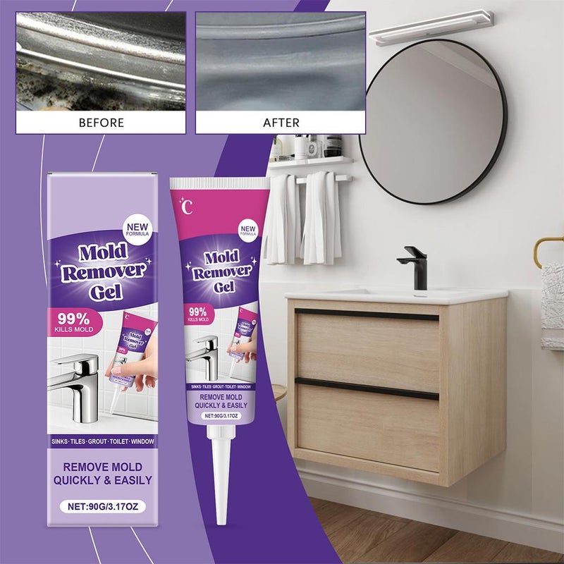 Mold Stain Remover Gel, Active Washing Machine Cleaner, Mold Remover, Stain Remover, Grout Cleaner for Kitchens, Bathrooms - Image 5